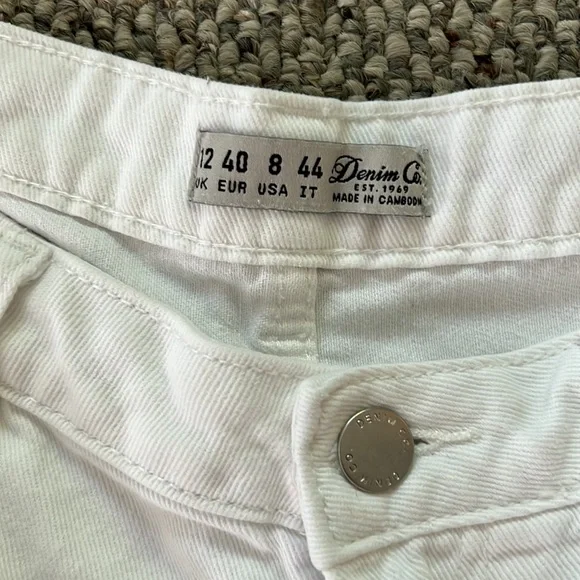 White Denim Shorts - Picture 2 of 3